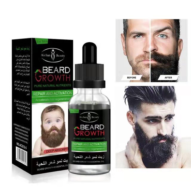 [MALAYSIA READY STOCK] The Beauty Street 30ml AICHUN BEAUTY Beard Growth Essential Oil Repair Activation Hair Growth