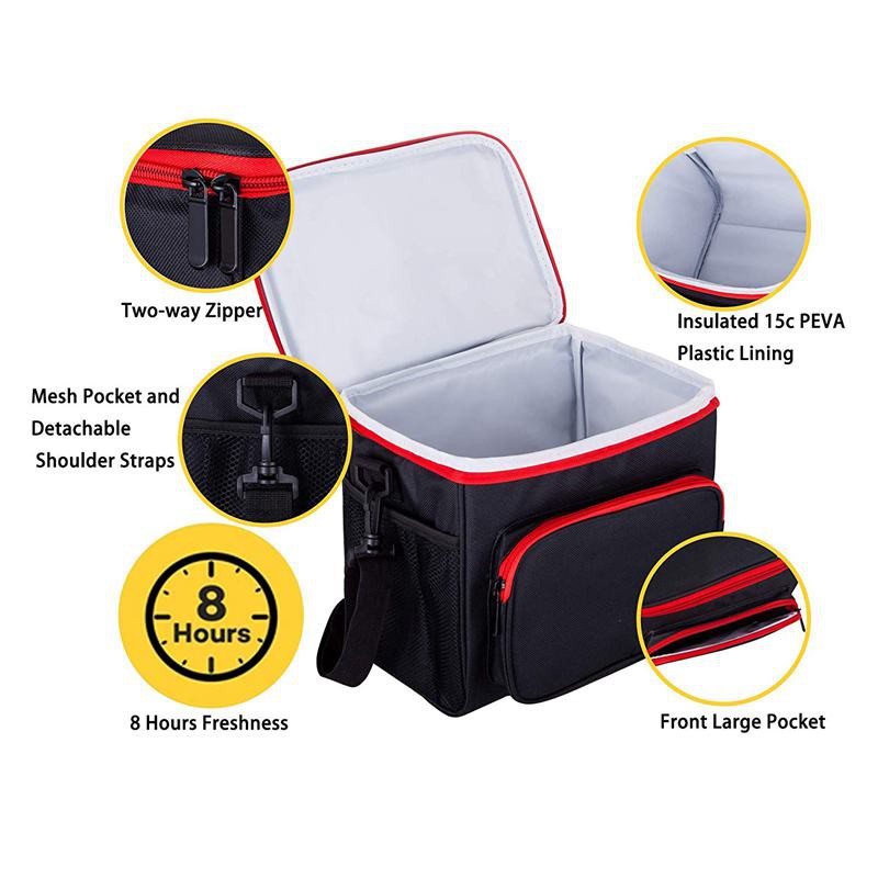 black insulated lunch box