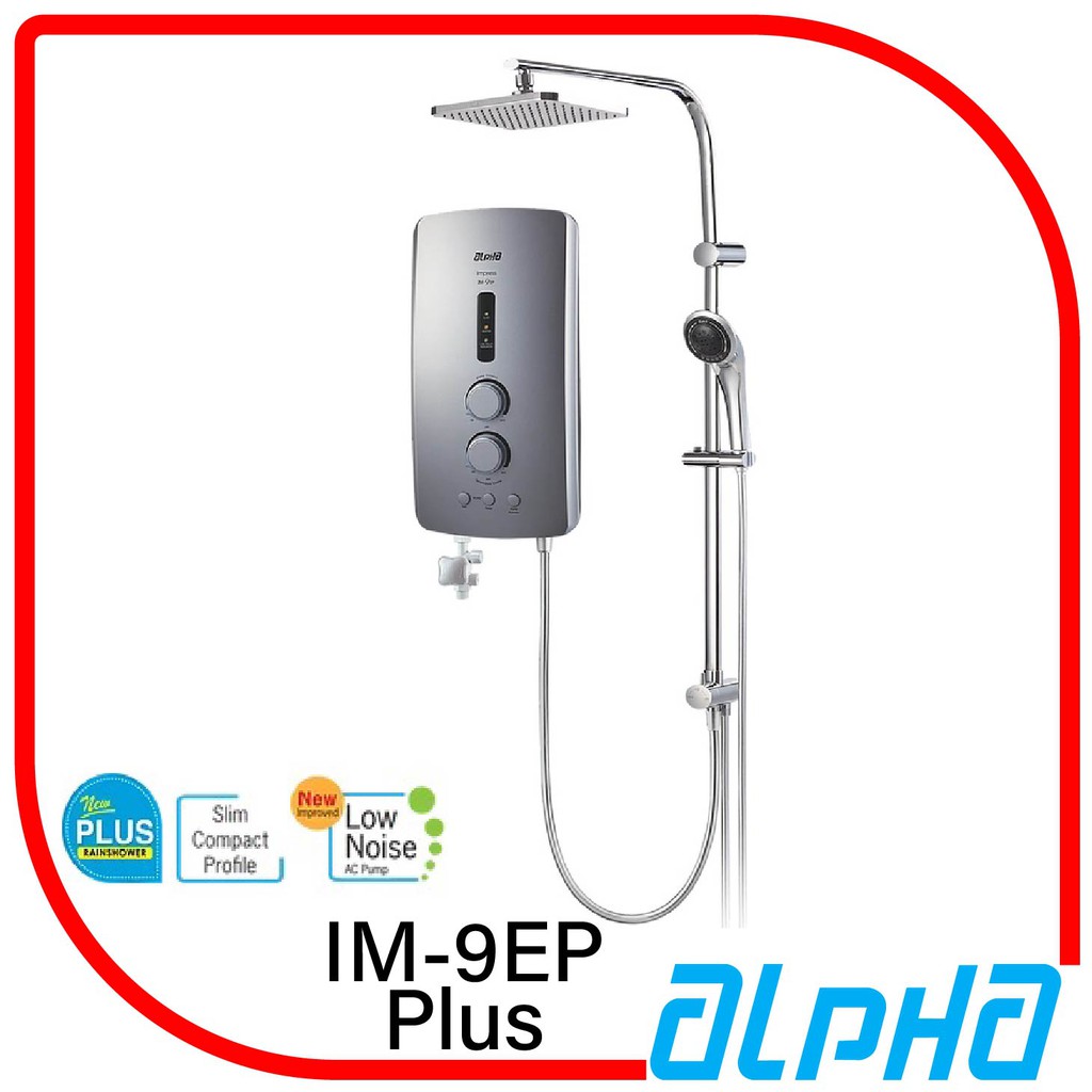 Alpha Water Heater IM9EP Plus Rain Shower (M/SILVER) Shopee Malaysia