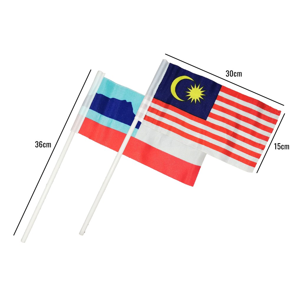 Bendera Malaysia Sabah Hand Flag 15cm X 30cm Shopee Malaysia