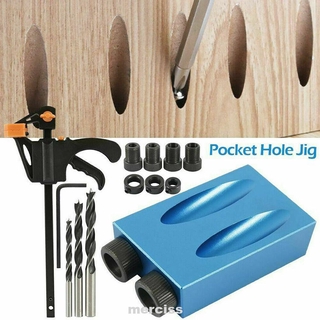 15X Pocket Hole Screw Jig DIY Dowel Drill Joinery 6/8/10mm Locator Woodwork Tool