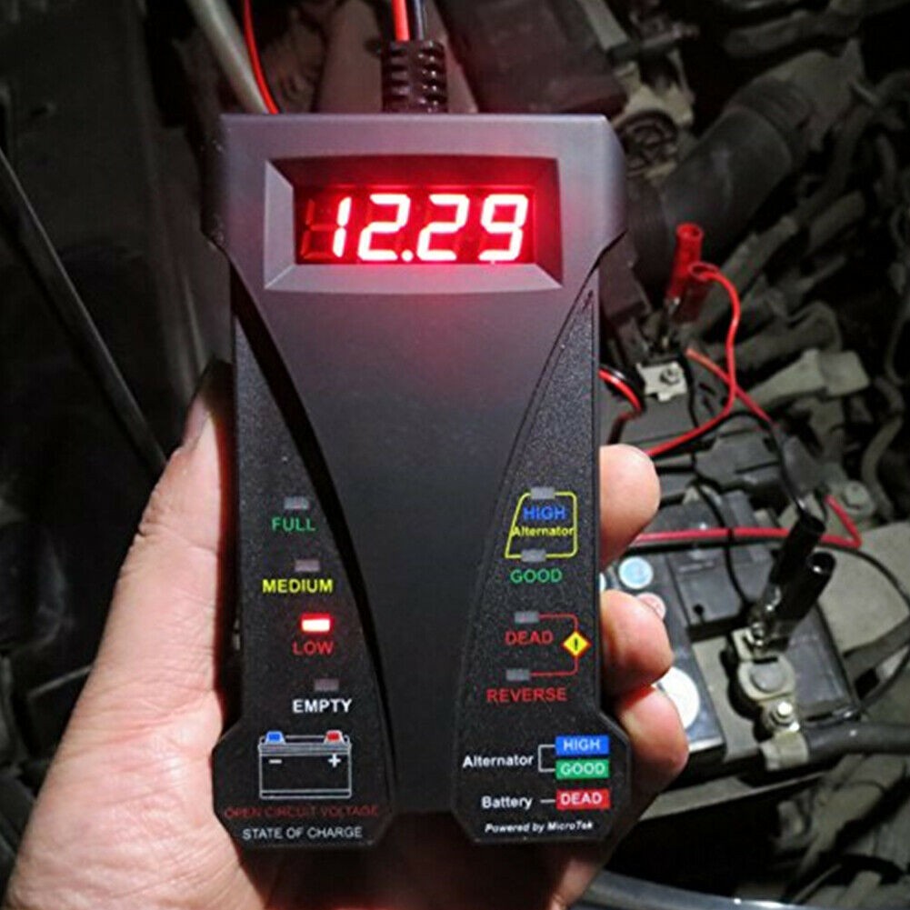 [READY STOCK] 12V Digital Battery Alternator Tester Display Volt Check Car Motorcycle Tool