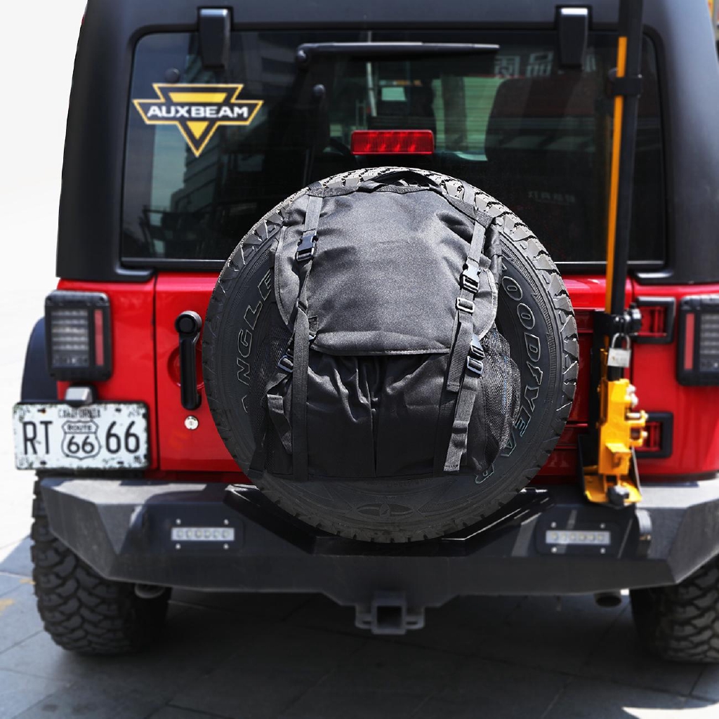 Car Hanging Soft Spare Tire Trash Storage Bag Garbage Tool Pack Pocket for Jeep