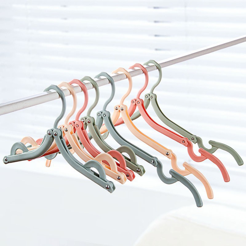 Creative Home Wardrobe Plastic Folding Clothes Hanger Portable Travel ...