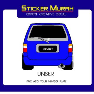 STIKER KERETA. Stiker Belakang perodua kancil 880  Shopee 