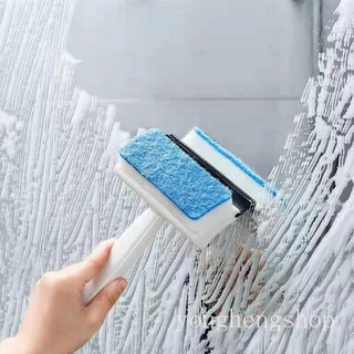 Double-sided Cleaning Brush Window Glass Brush Wiper Cleaner Washing Scraper Bathroom Wall Car Cleaning Sponge Brush