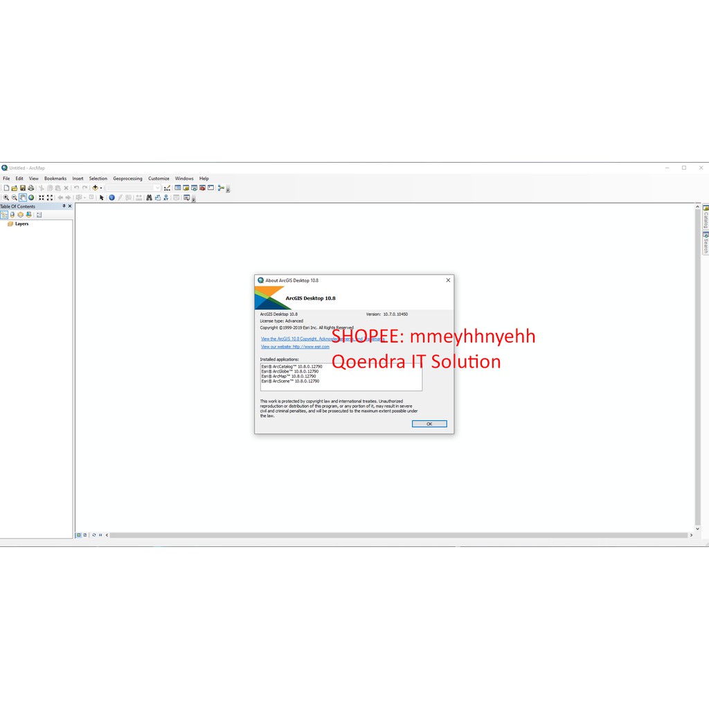 Hot Esri Arcgis Desktop 10 8 Lifetime Full Version Shopee Malaysia