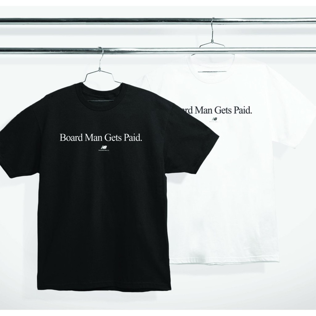 new balance kawhi leonard board man gets paid tee black