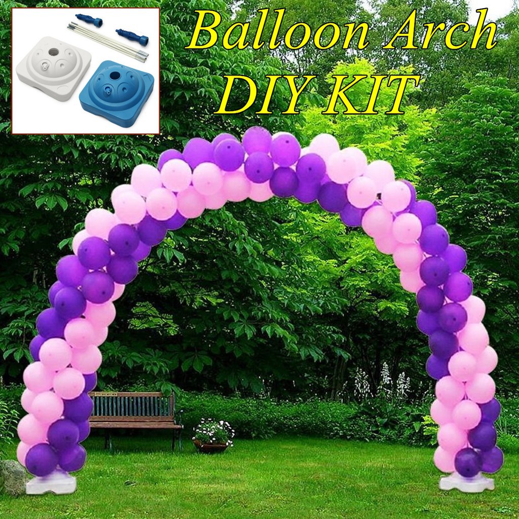 Zj Large Balloon Arch Column Base Stand Kit For Wedding