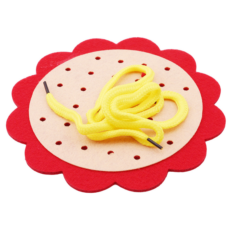 Purpose Must Sunflower Threading Toys Manual DIY Weave Cloth Montessori Materials Baby Early Learning Kindergarten Te... - Image 3