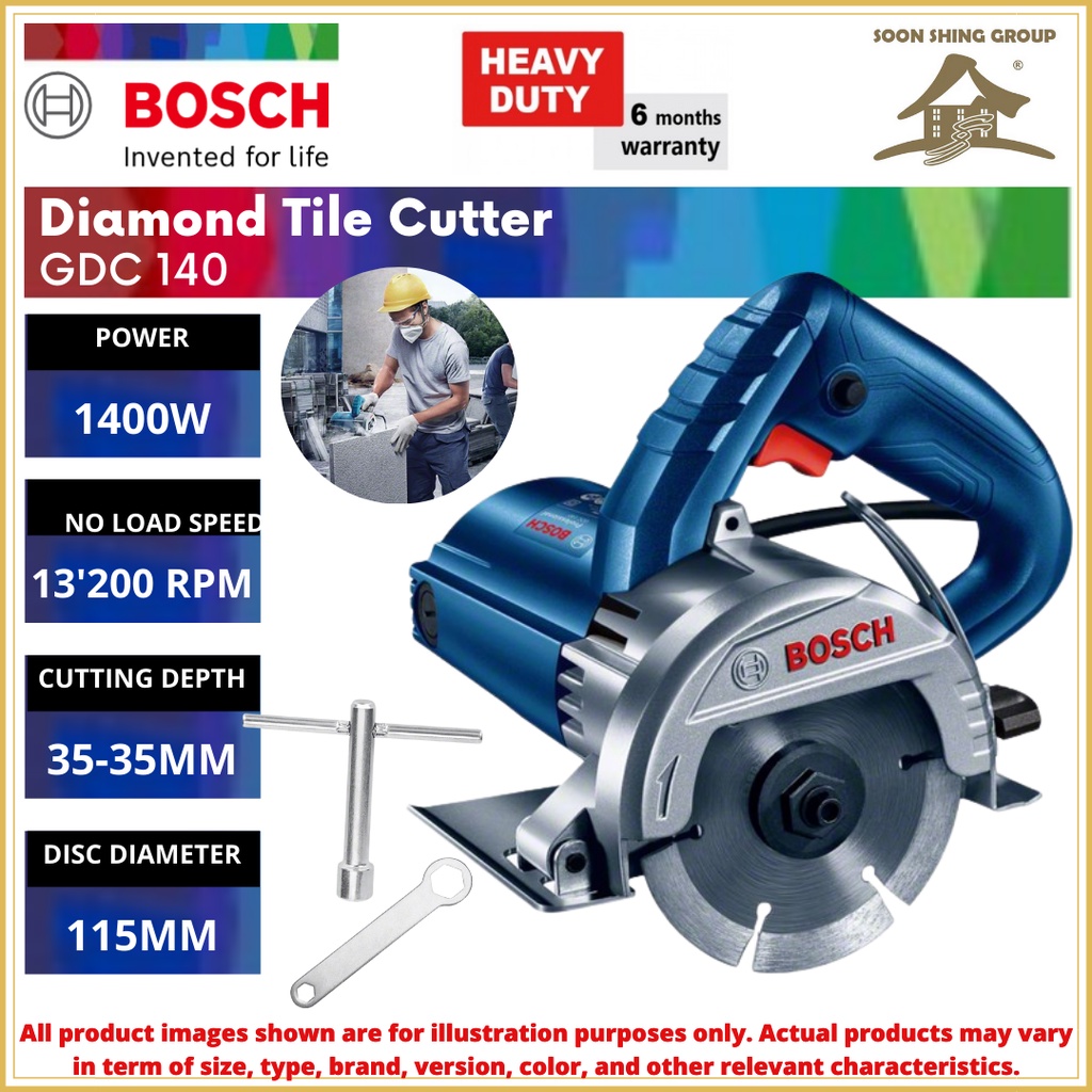 BOSCH GDC 140 PROFESSIONAL CORDED MARBLE CUTTER SAW 1400W Mozek Tile Concrete Circular Saw/ Mesin Potong Pemotong Mozek