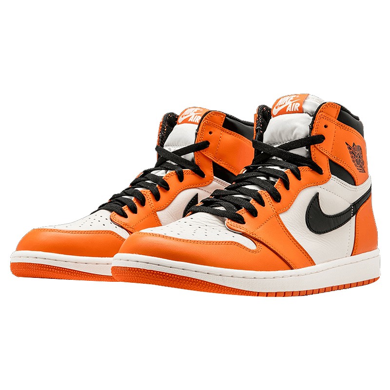 nike air jordan orange and white