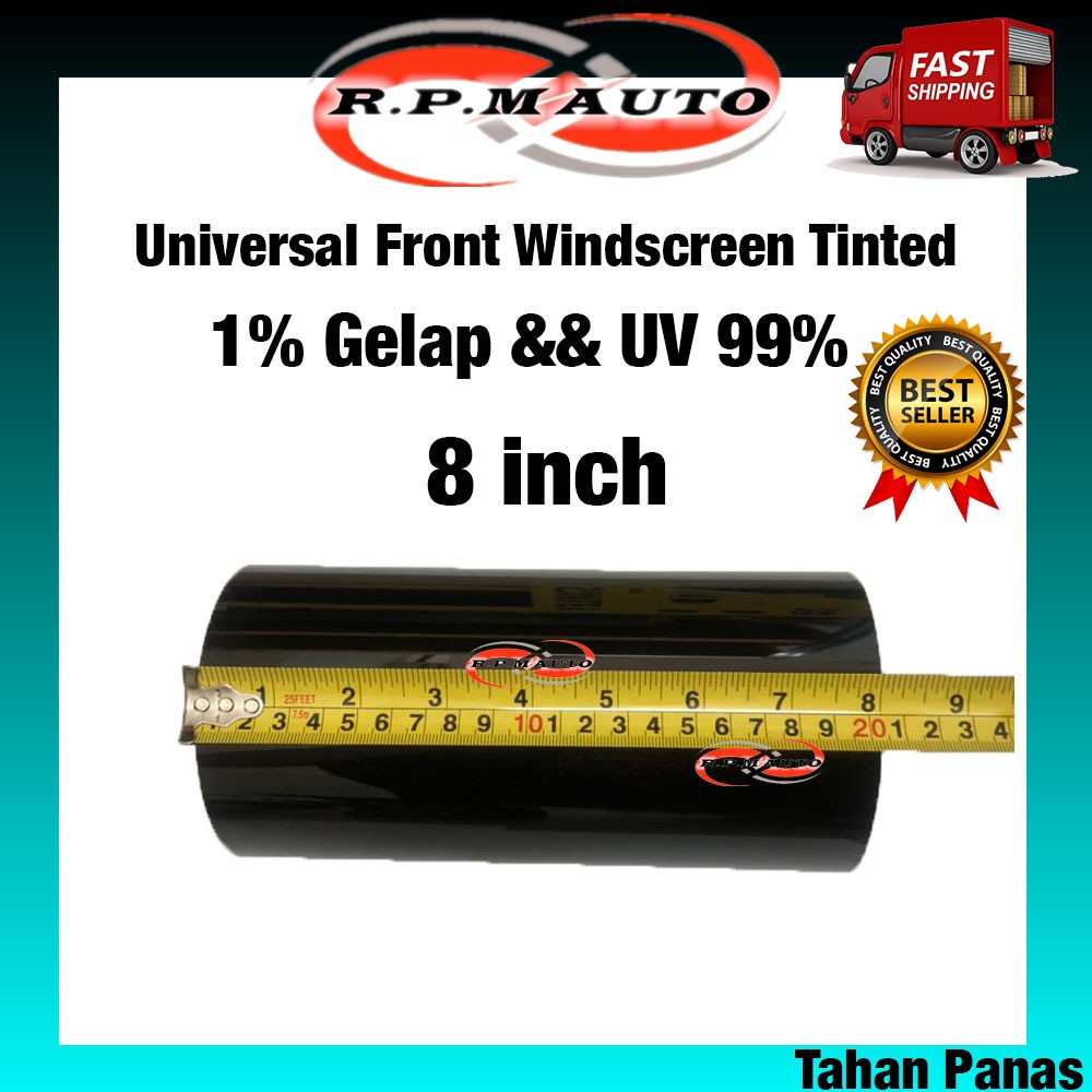 Black99% IR99%+UV99% Universal Front Windscreen Car Windscreen Tinted Universal tinted hitam kereta cermin depan hadapa