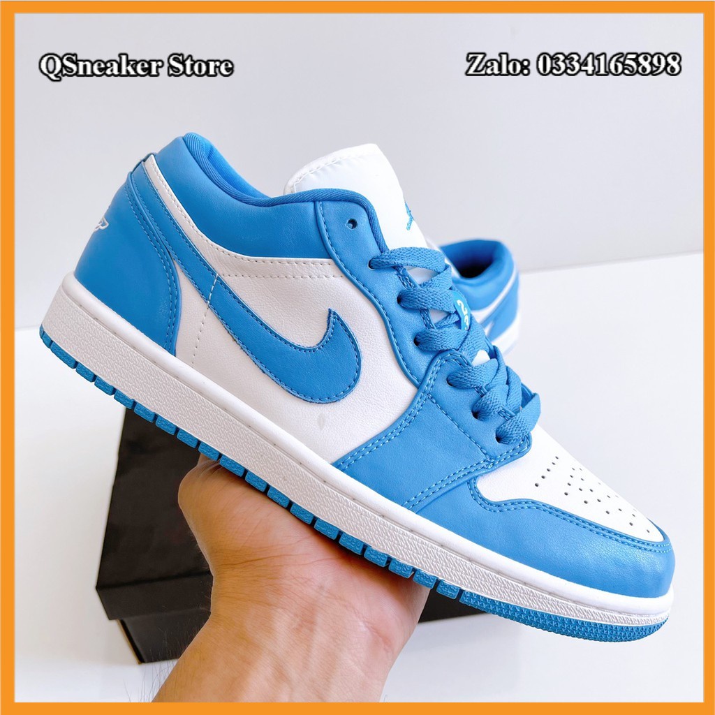 Jordan 1 Low Unc Blue Shoes Fullbox Shopee Malaysia