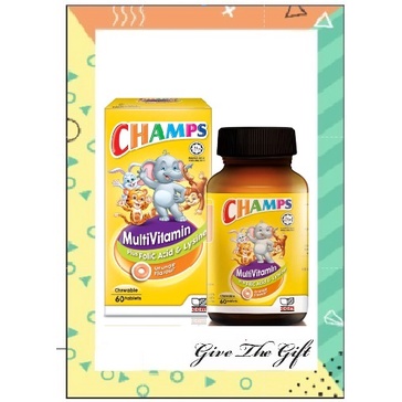 CHAMPS MultiVitamin Plus Folic Acid (Orange) 60s (02/2025)