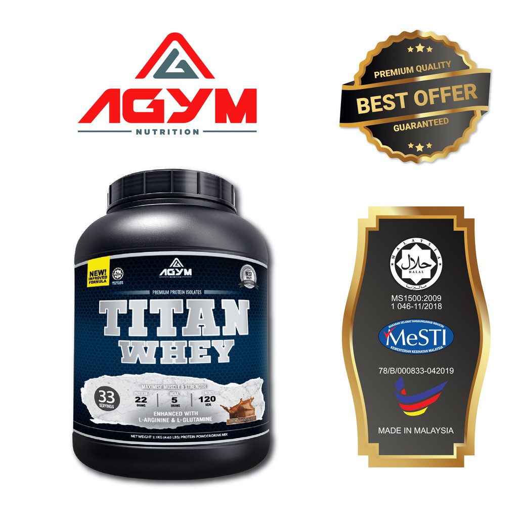 Titan Whey Protein HALAL JAKIM 1kg (33 servings) Agym ...