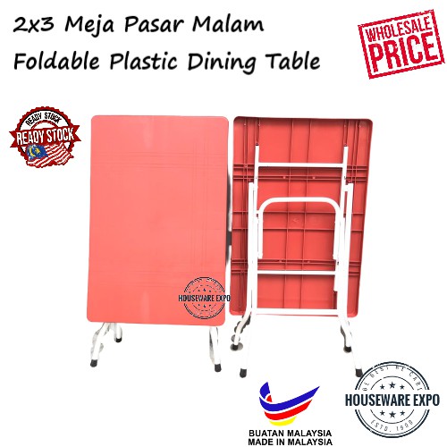 Meja Pasar Malam/ Foldable Plastic Dining Table Meja Lipat/ Meja