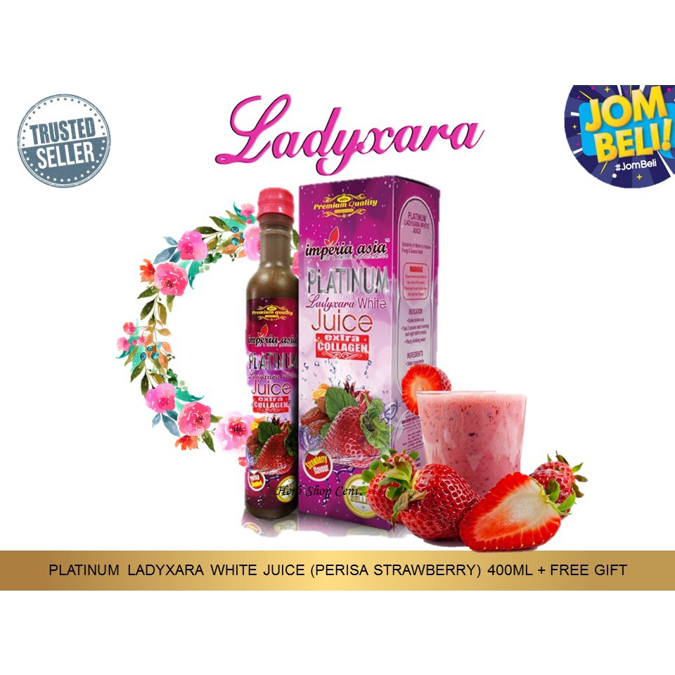 Platinum Ladyxara White Juice Perisa Strawberry 400ml Free Gift Shopee Malaysia