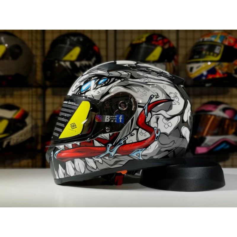 Original Faseed F817 Reptile Full Face Helmet Shopee Malaysia