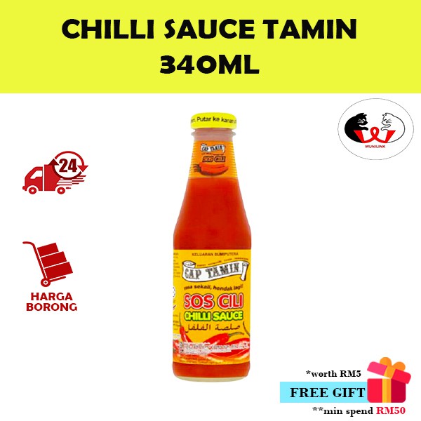 TAMIN Sos Cili (340ML)/Sos Cili Cap Tamin (340ML)/Cap Tamin Chilli Sauce (340ML)