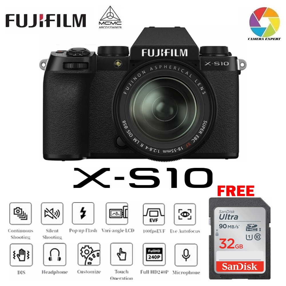 Fujifilm XS10 / XS10 Body & XF 1855 F2.8 KIT & XF 1680mm F4 R OIS WR