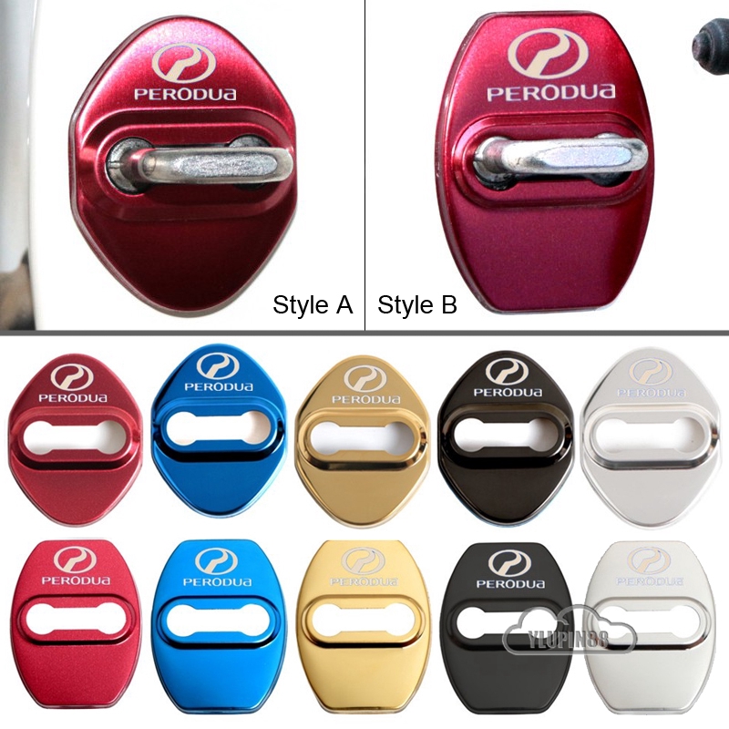 4pcs Perodua Car Door Lock Protection Cover Case Stainless Steel Door Latch Car Styling Automotive Decoration For Perodua Alza Aruz Axia Bezza Kancil Kelisa Kembara Kenari Myvi Nautica Viva Shopee Malaysia