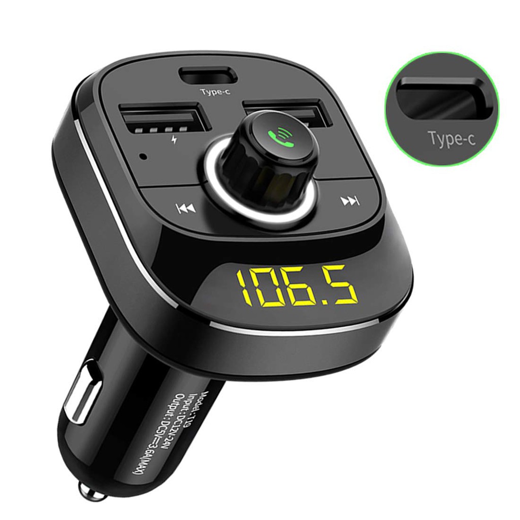 Car Fm Transmitter Bluetooth 4 0 Wireless Mp3 Music Player Dual
