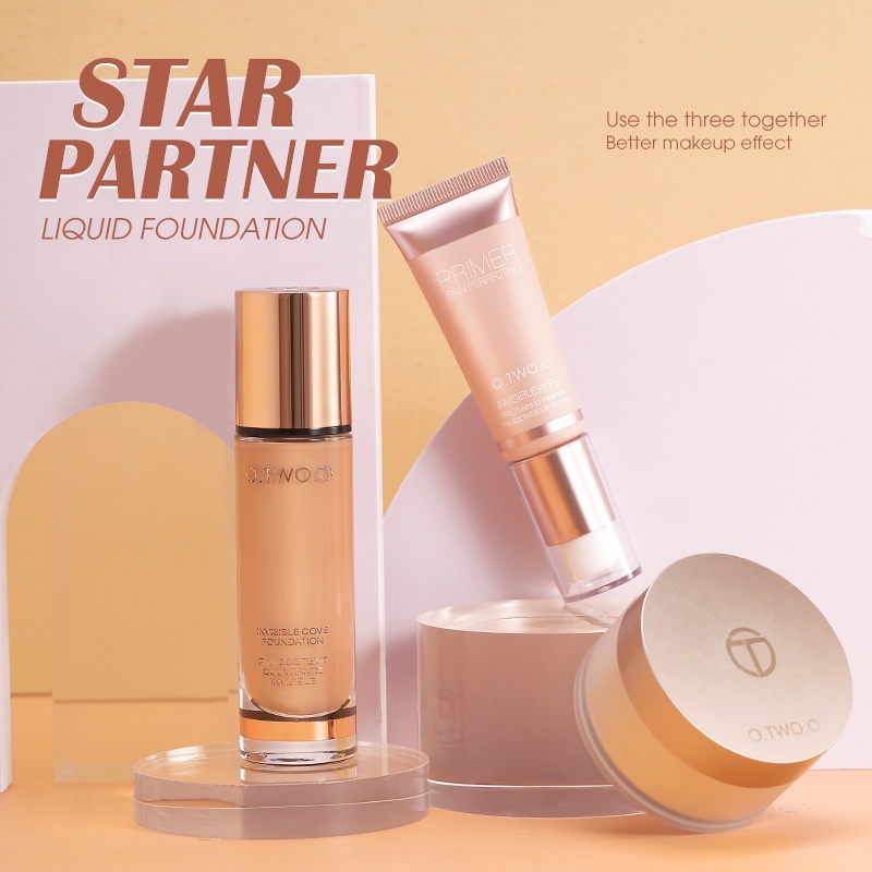 O.TWO.O Foundation 30ml  glowing foundation 24Hour Long Lasting Wear High Coverage Oil Control Moisturizing Face Makeup otwoo cosmetic foundation full coverage #8