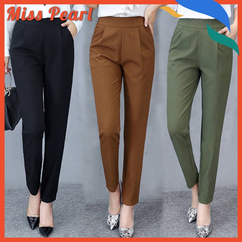  Celana  Kerja  Highwaist Fashion Wanita Longgar M XXL 