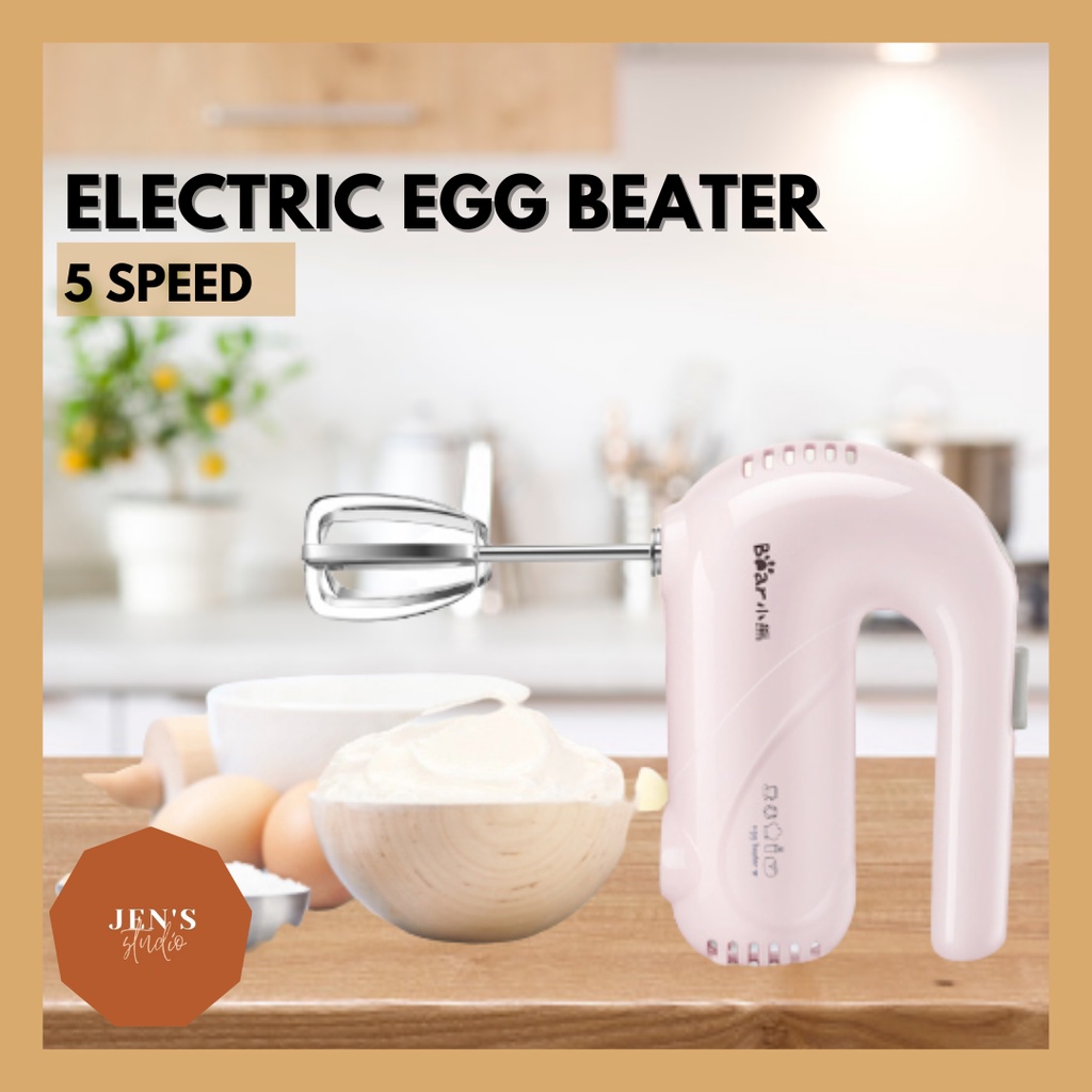 [Ready Stock] Bear Electric Hand Mixer Egg Beater Butter Maker Baking | Elektrik Mesin Pengadun Tepung Telur