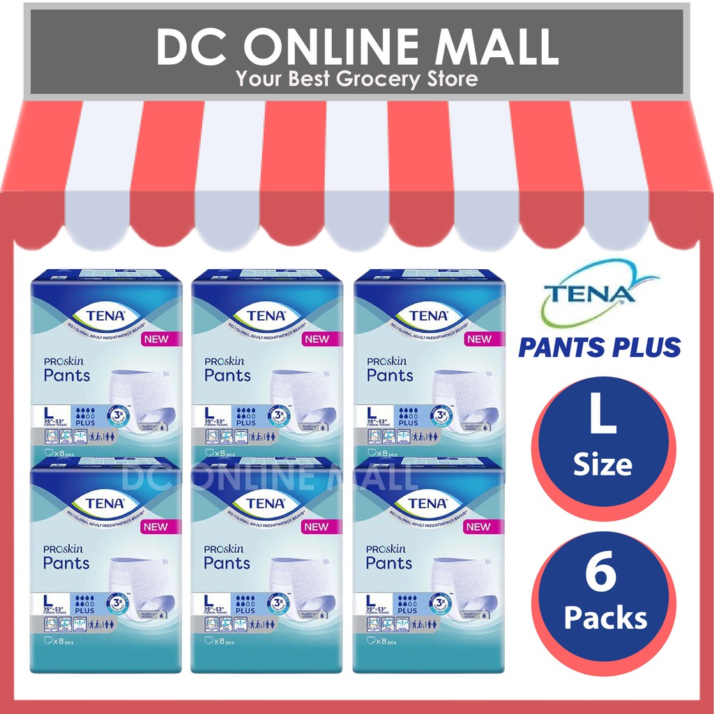 TENA Pants Plus - L 1 Carton (6packs) | Shopee Malaysia