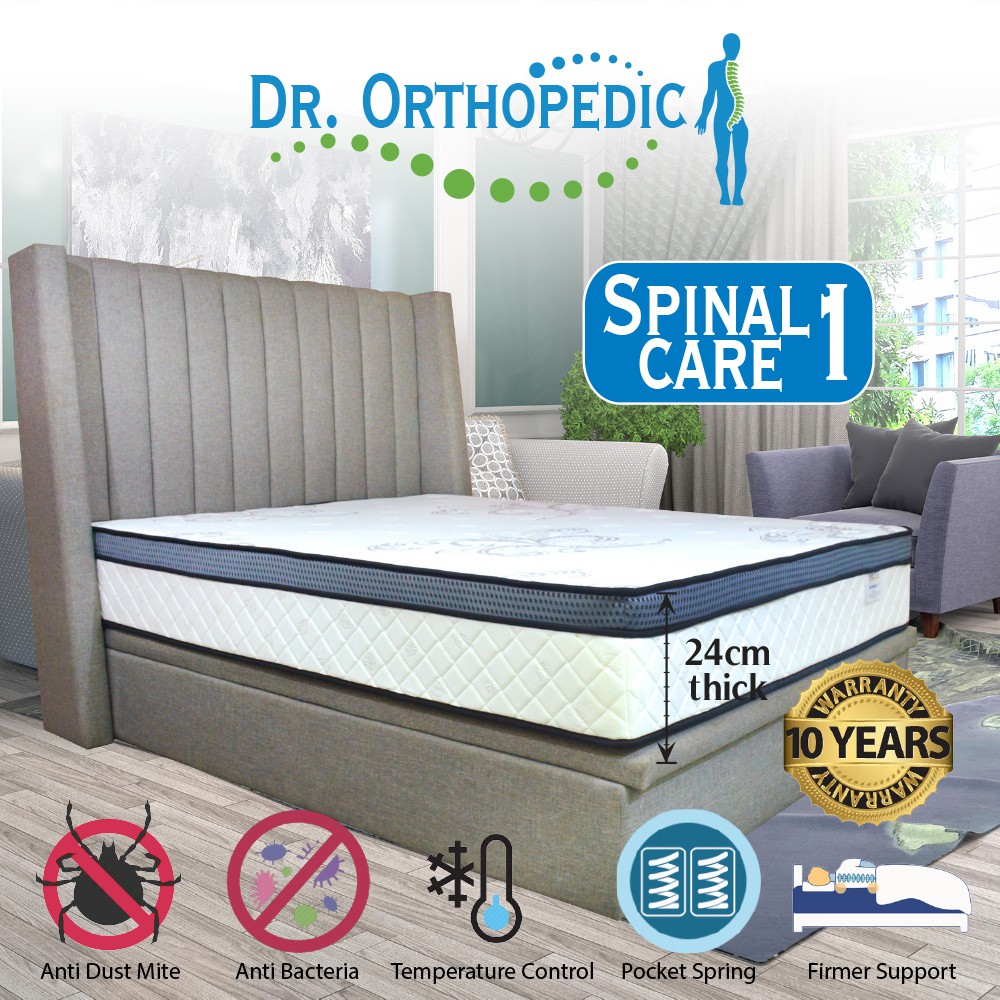 Dr Orthopedic Mattress Spinal Care 1 24cm Thickness 10 Years Warranty Shopee Malaysia