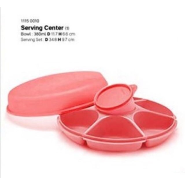 TUPPERWARE Serving Centre Coral Blooms (1)