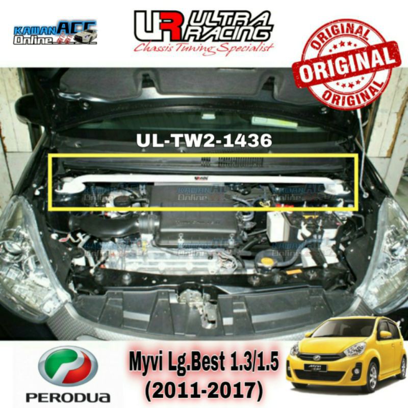 Perodua Myvi Lagi Best Icon 2011 2017 Ultra Racing Front Strut Rear Anti Roll Lower Tower Room Upper Bar Safety Bar Shopee Malaysia