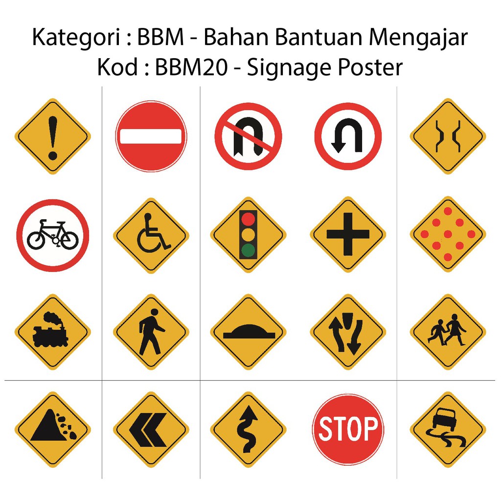  Simbol  Papan Tanda Keselamatan  Jalan Raya