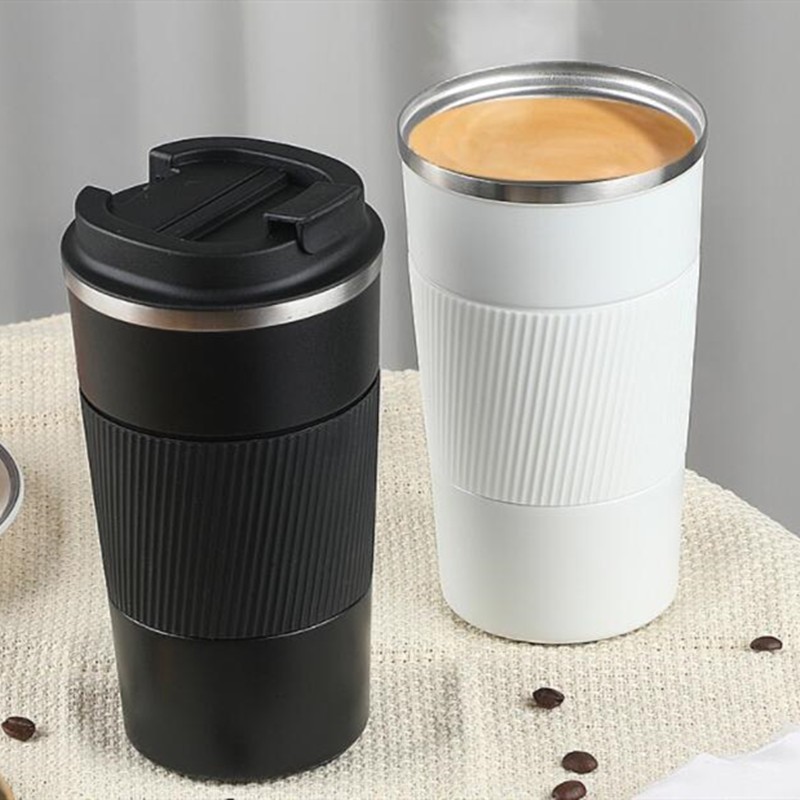 380ml/500ml Portable Stainless steel 304 Coffee Mug With Nonslip Case