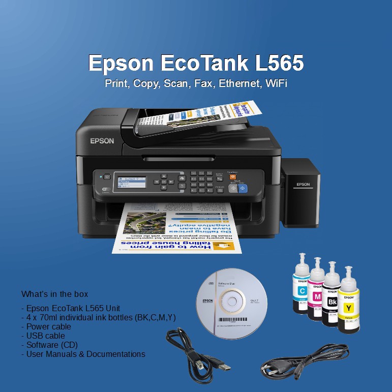 (Ready Stock) Epson L120 L565 M200 L4160 Inkjet Printer ...