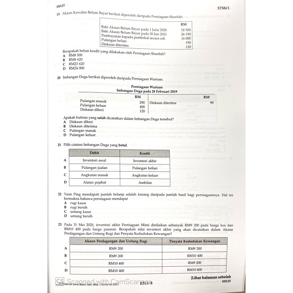 Perakaunan spm prinsip 2021 format SPM Trial