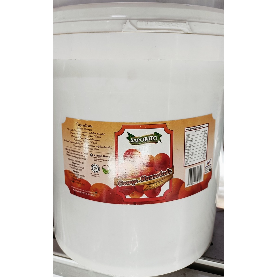 SAPORITO Orange Marmalade 7kg HALAL Shopee Malaysia