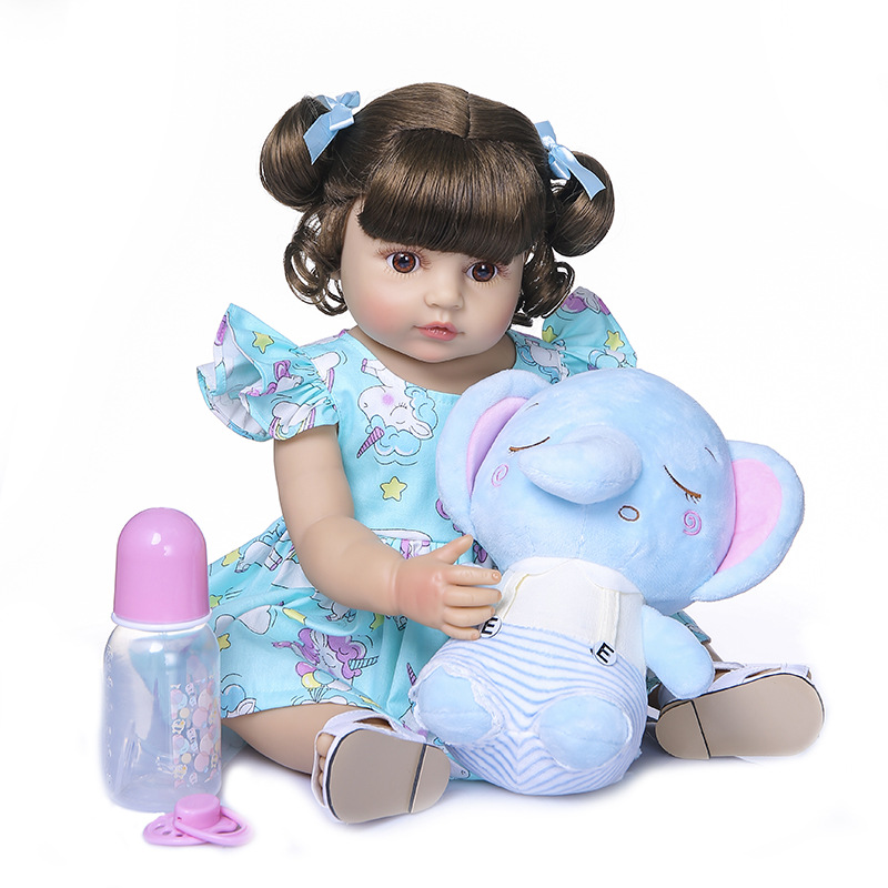 7728円 売却 50CM本当の赤ちゃんのサイズの長い巻き毛の王女の幼児の女の子の人形のシリコーンのbebeの人形の子供のbrinquedosのための新生のおもちゃ
