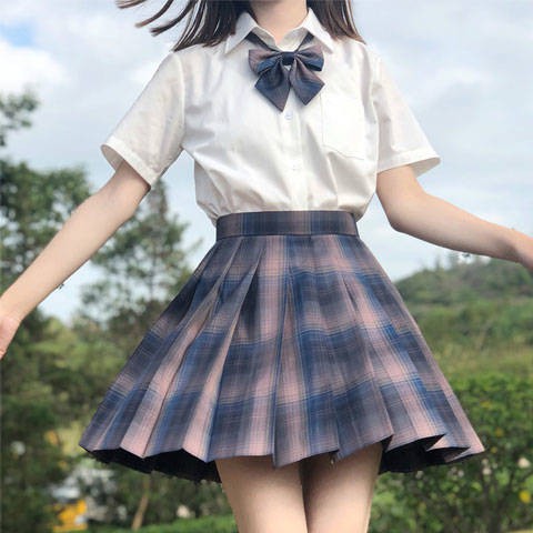 Jk制服 夏季两件套女日系学院风jk制服裙百褶 裙短袖衬衫衬衣学生 3月29日发完 Shopee Malaysia