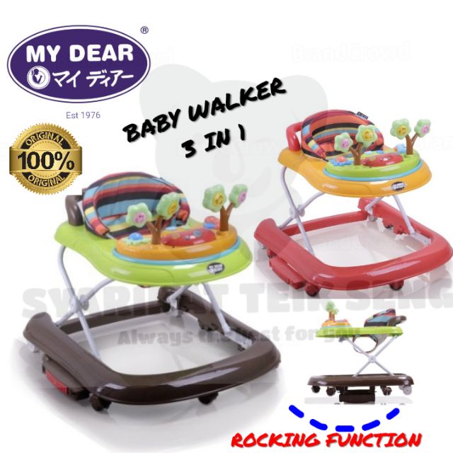 084 My Dear 3 In 1 Baby Walker With Detachable Music Toys Tray Shopee Malaysia