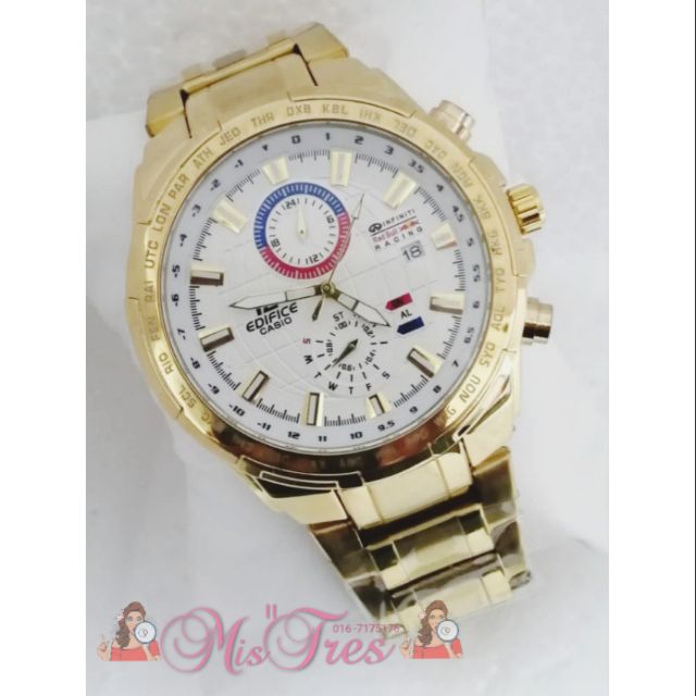 casio edifice white face