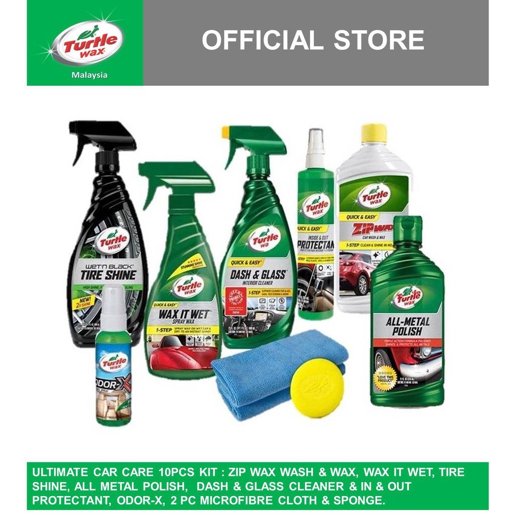 Turtle Wax Ultimate Car Care 10pcs Kit Shopee Malaysia