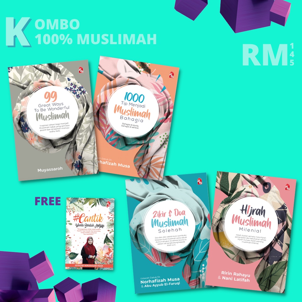 Set 100 Muslimah With Box And Free T 1000 Tip Menjadi Muslimah Bahagi Hijrah Muslimah 6358