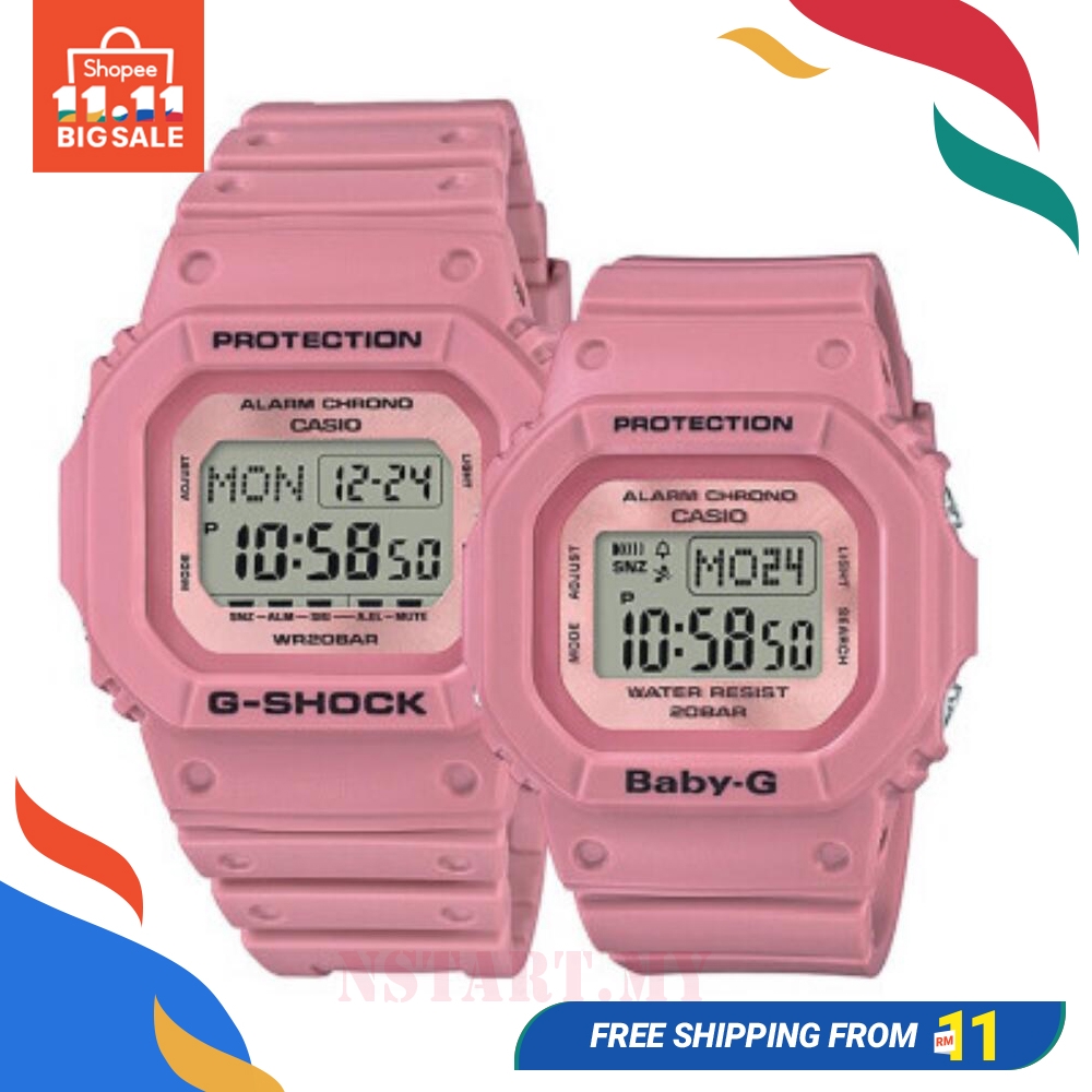 Ready G Shock Baby G Original Pink Digital Sport Man Women Watches Rubber Strap Shopee Malaysia