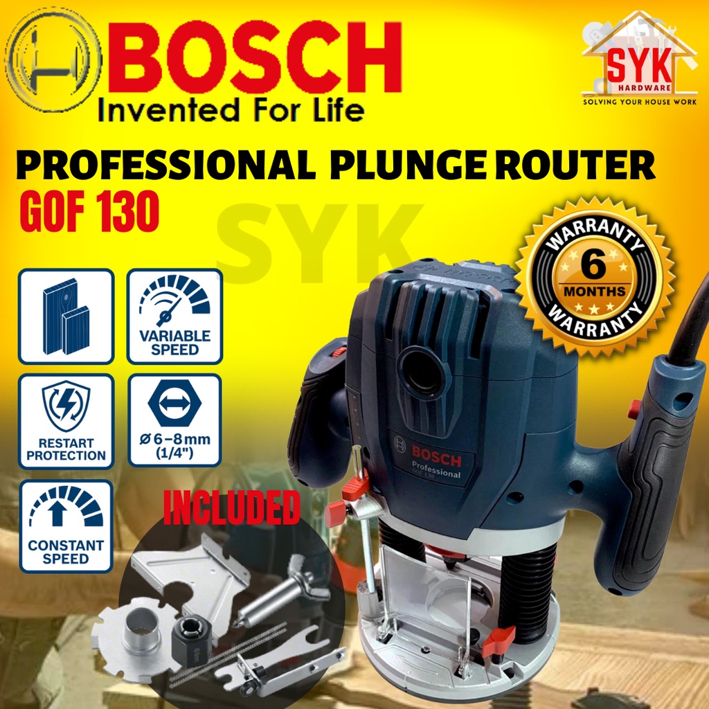 SYK Bosch GOF 130 Professional Electric Plunge Router For Wood Working