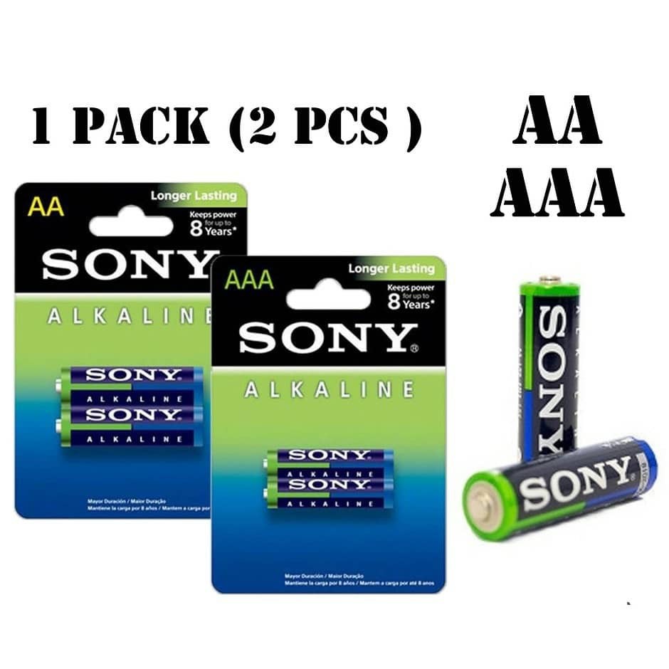 SONY ALKALINE Long Lasting 2pc AA/AAA Battery Voltage 1.5V Long Lasting