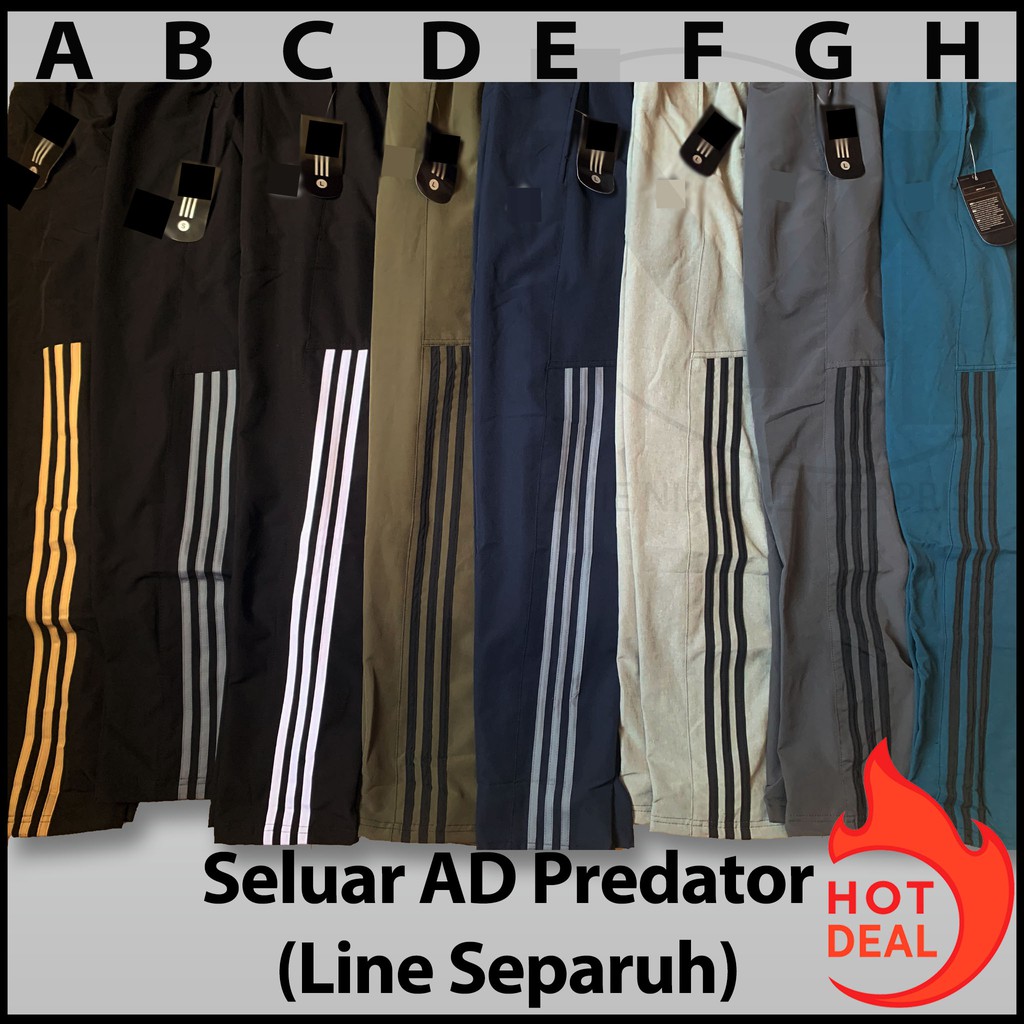 Seluar Sukan Tracksuit Adi Kain Getah Shopee Malaysia