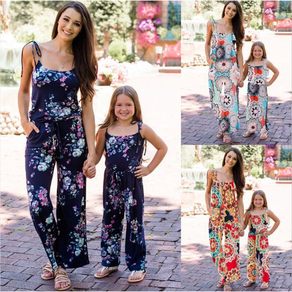 matching rompers for mom and daughter